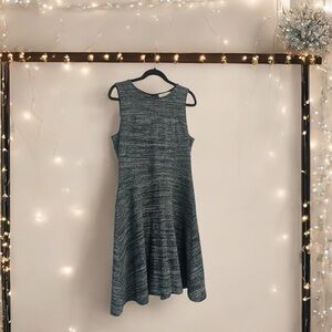 LOFT Green Blend Casual MIDI Dress Size 10